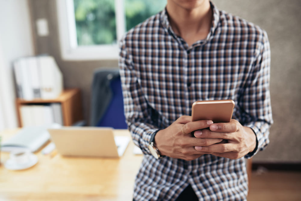 man with a smartphone